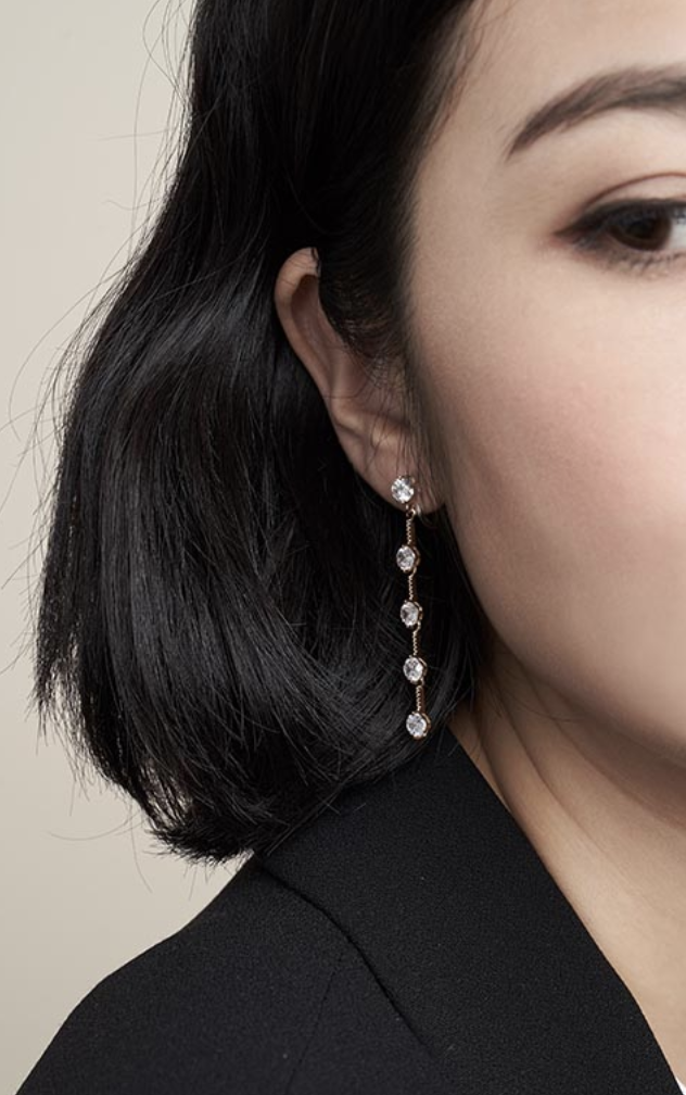 Eco安珂飾品，韓國耳環，針式耳環，夾式耳環，耳夾，垂墜耳環, 矽膠夾耳環