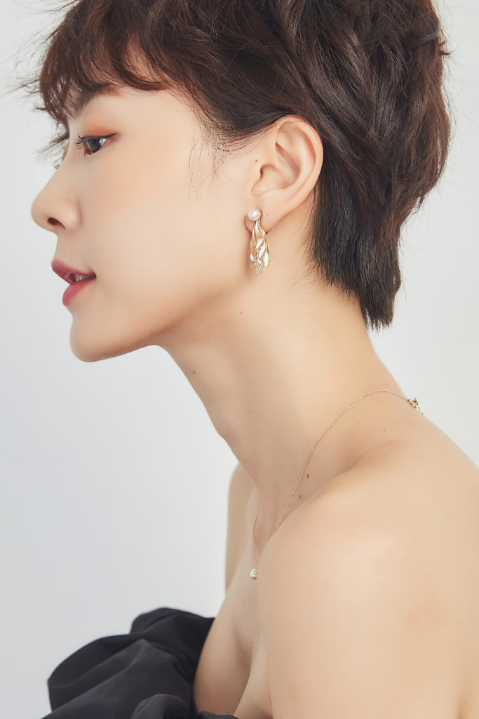 Eco安珂飾品,韓國耳環,夾式耳環,耳夾,珍珠耳環,金屬珍珠耳環,珍珠夾式耳環,黃銅耳環
