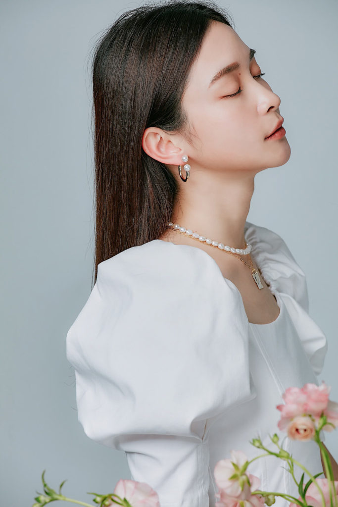 Eco安珂飾品，韓國耳環，圓圈耳環，C圈耳環，珍珠耳環