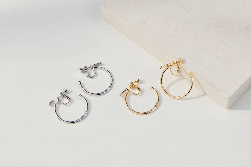 Eco安珂飾品,韓國耳環,耳夾式耳環,鑲鑽耳環,圓圈耳環,C圈耳環