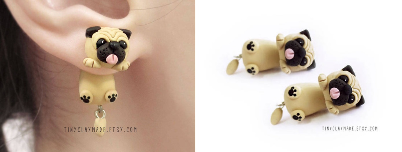 童趣,可愛,動物,針式耳環