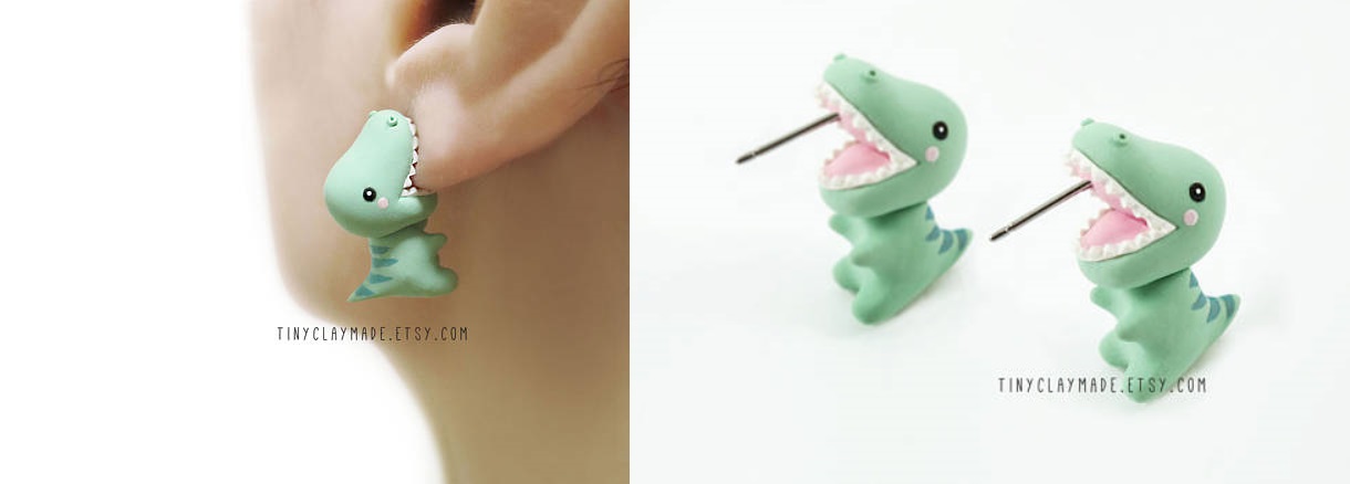 童趣,可愛,動物,針式耳環