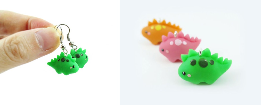 童趣,可愛,動物,針式耳環,勾針