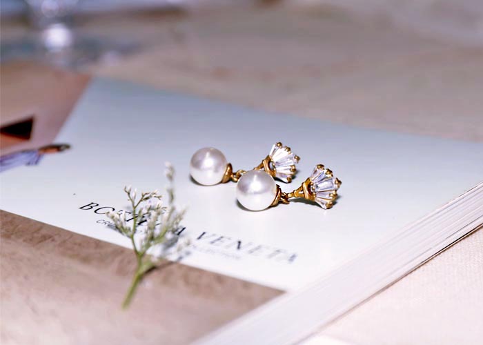 珍珠耳環，珍珠飾品