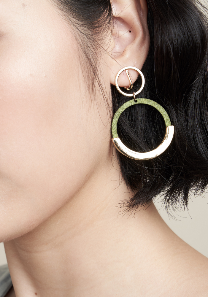 Eco安珂飾品，韓國耳環，針式耳環，夾式耳環，耳夾，圓圈耳環，圈圈耳環，小臉效果，女神必備