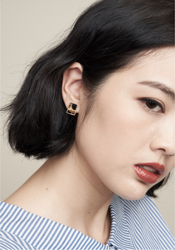Eco安珂飾品，韓國耳環，針式耳環，夾式耳環，耳夾，豹紋耳環
