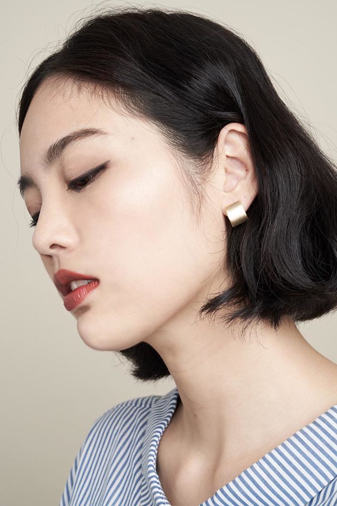 Eco安珂飾品,韓國耳環,耳夾式耳環,貼耳耳環,幾何耳環,方形耳環,個性耳環