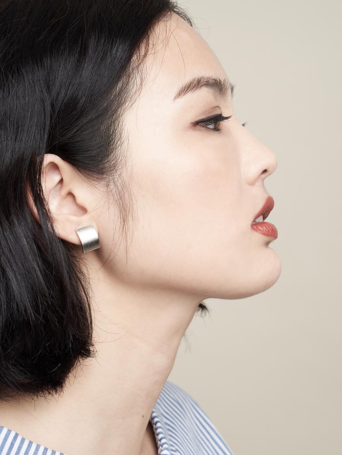 Eco安珂飾品,韓國耳環,耳夾式耳環,貼耳耳環,幾何耳環,方形耳環,個性耳環