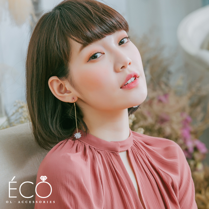 Eco安珂飾品，韓國耳環，針式耳環，夾式耳環，耳夾，花朵耳環，賞花