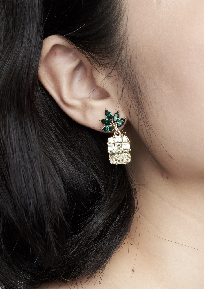Eco安珂飾品，韓國耳環，夾式耳環，耳夾，綠色耳環，開運飾品