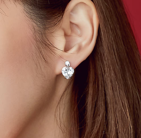 Eco安珂飾品，韓國耳環，針式耳環，夾式耳環，耳夾，情人節，愛心耳環