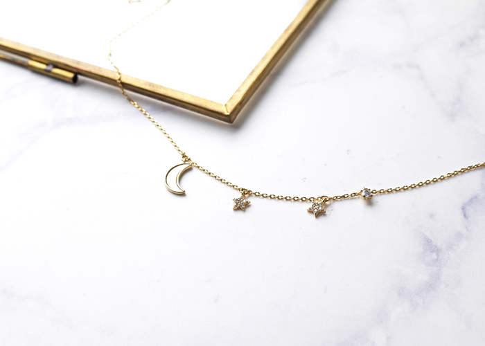 Eco安珂飾品，韓國耳環，夾式耳環，星星月亮飾品，星星項鍊，月亮項鍊，鎖骨項鍊