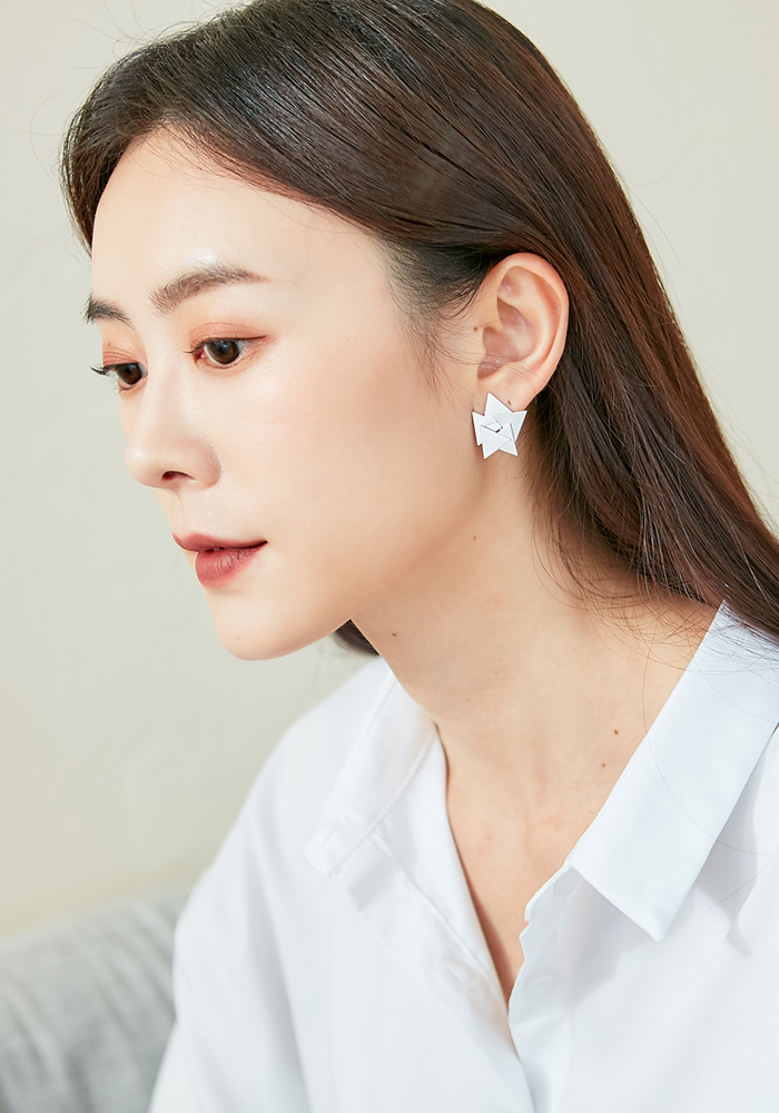 Eco安珂飾品，韓國耳環，夾式耳環，三角耳環，星星耳環