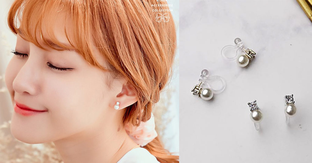 Eco安珂飾品，韓國耳環，夾式耳環，矽膠夾耳環，小耳環，珍珠耳環