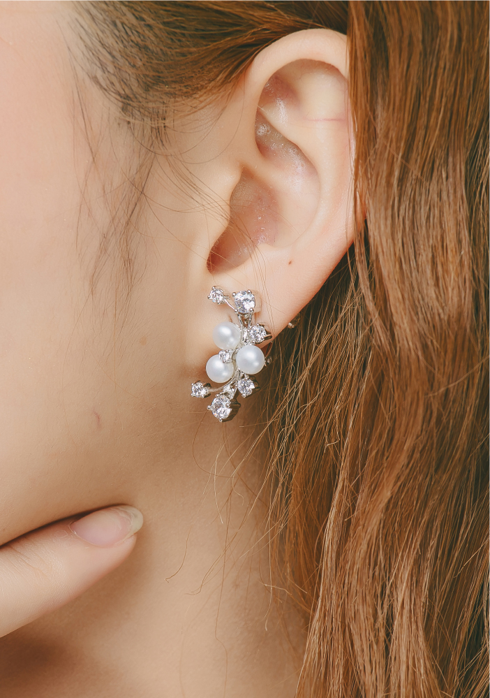 Eco安珂飾品，韓國耳環，針式耳環，夾式耳環，耳夾，鑽飾耳環，婚宴飾品，婚禮飾品，珍珠耳環