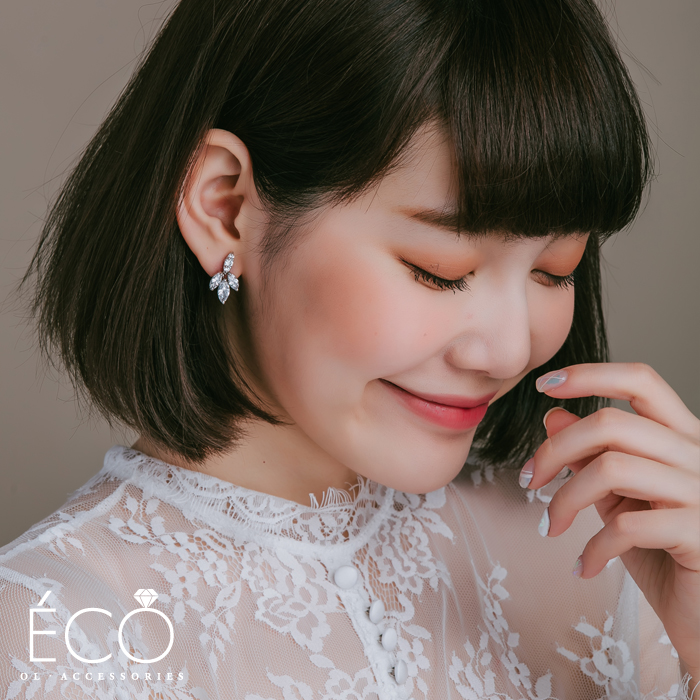 Eco安珂飾品，韓國耳環，針式耳環，夾式耳環，耳夾，鑽飾耳環，婚宴飾品，婚禮飾品
