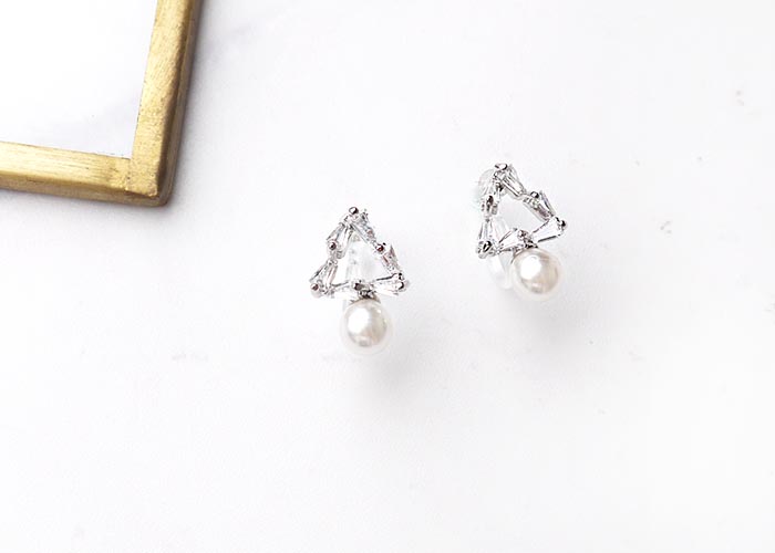 Eco安珂飾品，韓國耳環，夾式耳環，珍珠耳環