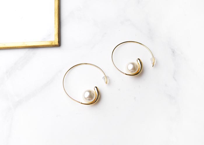 Eco安珂飾品，韓國耳環，夾式耳環，珍珠耳環，圈圈耳環