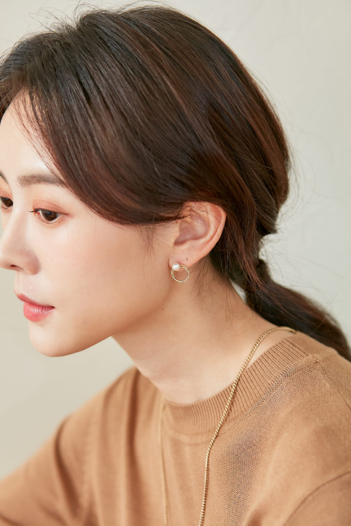 Eco安珂飾品，韓國耳環，夾式耳環，圓圈耳環，圈圈耳環，珍珠耳環，小耳環