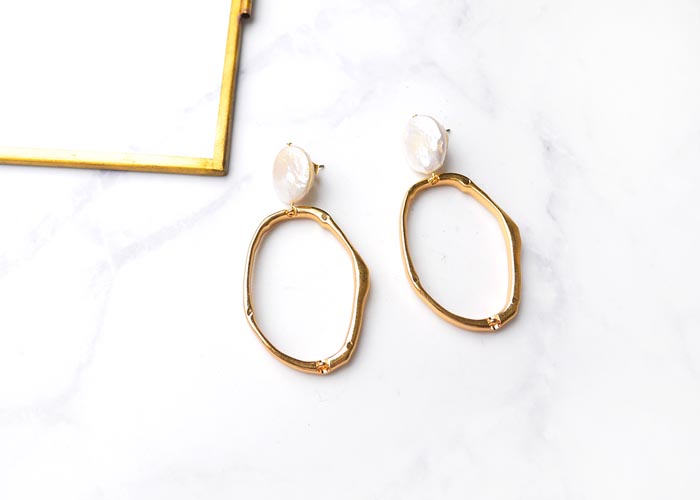 Eco安珂飾品,韓國耳環,針式耳環,珍珠耳環,大耳環,垂墜耳環