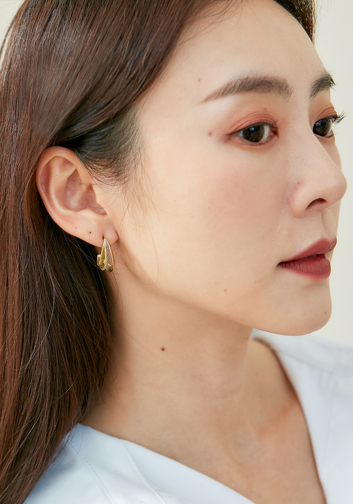Eco安珂飾品，韓國耳環，夾式耳環，新品上市，多圈耳環，黃銅耳環
