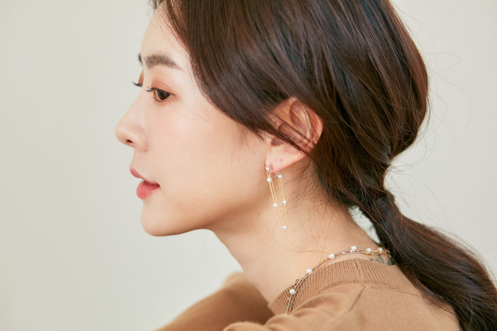Eco安珂飾品,韓國耳環,夾式耳環,珍珠耳環,垂墜耳環,矽膠夾式耳環,矽膠耳夾
