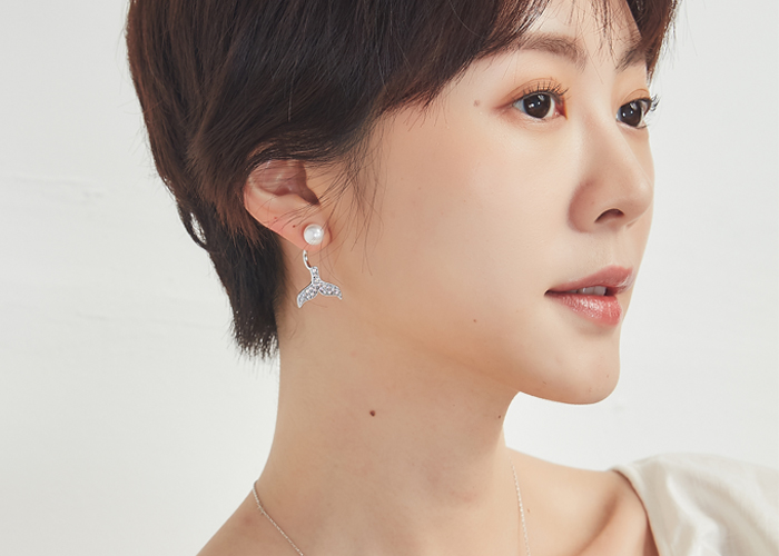 Eco安珂飾品，韓國耳環，夾式耳環，新品上市，小美人魚耳環，珍珠耳環，海洋飾品