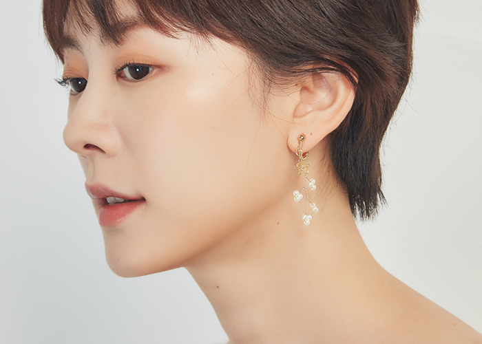 Eco安珂飾品,韓國耳環,夾式耳環,珍珠耳環,垂墜耳環