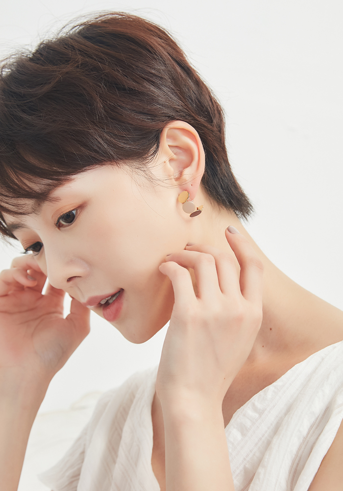 Eco安珂飾品，韓國耳環，夾式耳環，彩色耳環，新品上市，C圈耳環