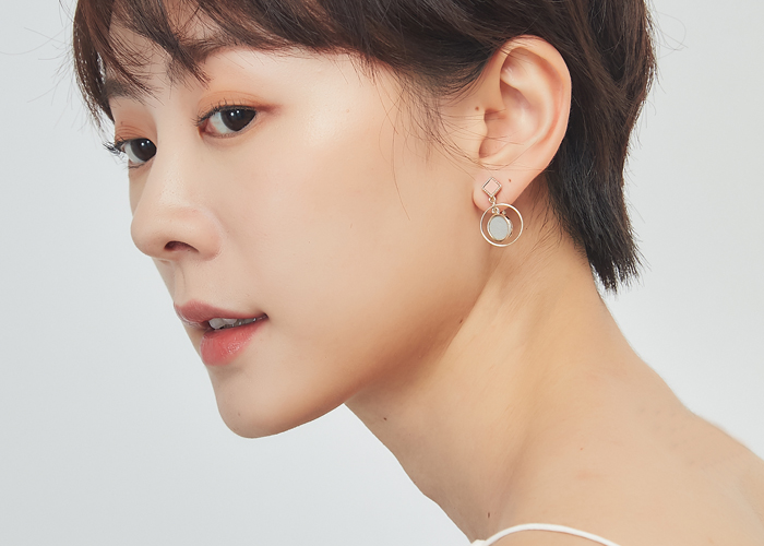 Eco安珂飾品，韓國耳環，夾式耳環，彩色耳環，幾何耳環，皮革耳環