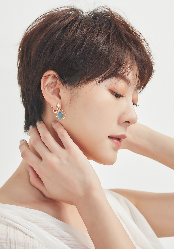 Eco安珂飾品，韓國耳環，夾式耳環，彩色耳環，新品上市，皮革耳環