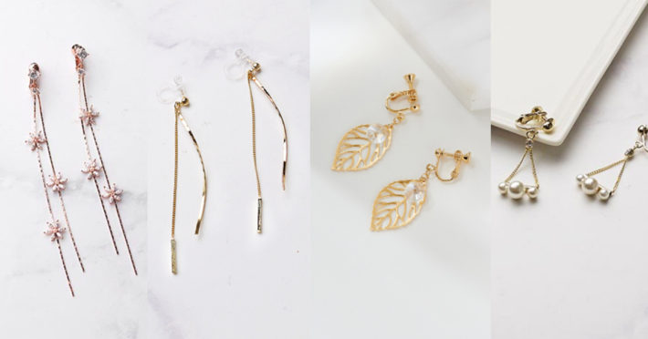 Eco安珂飾品，韓國耳環，夾式耳環，垂墜耳環