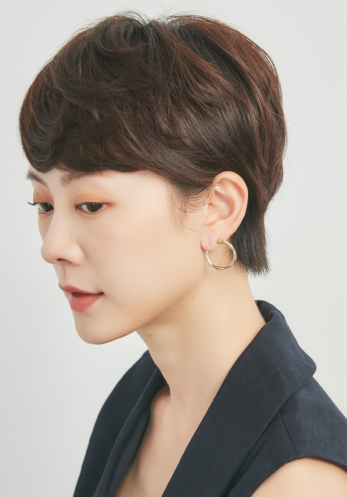 Eco安珂飾品,韓國耳環,針式耳環,圓圈耳環,圈圈耳環,雙圈耳環,大圈耳環
