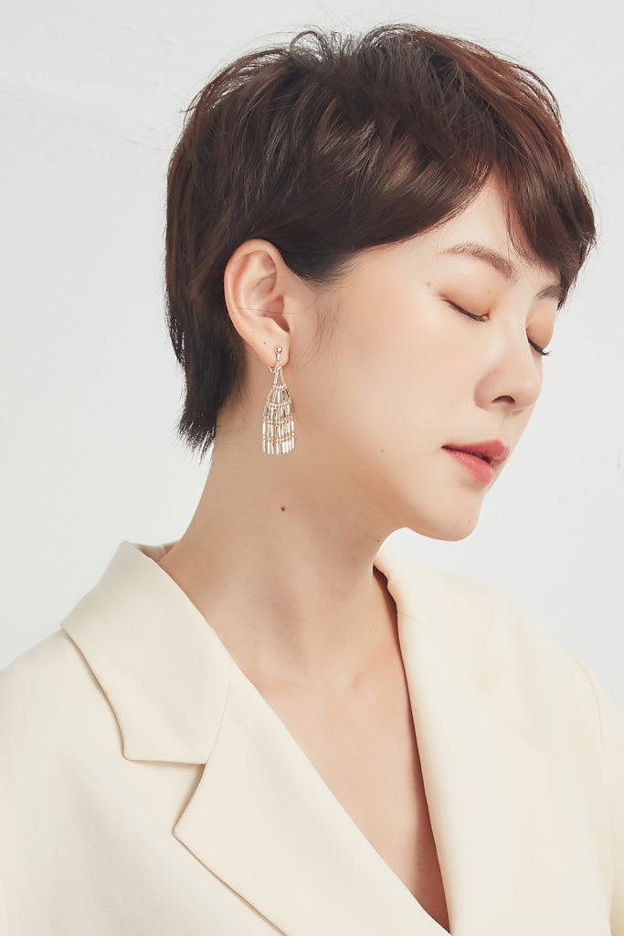 Eco安珂飾品，韓國耳環，夾式耳環，流蘇耳環，華麗耳環