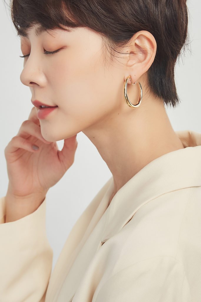 Eco安珂飾品，韓國耳環，夾式耳環，圓圈耳環，圈圈耳環，C圈耳環