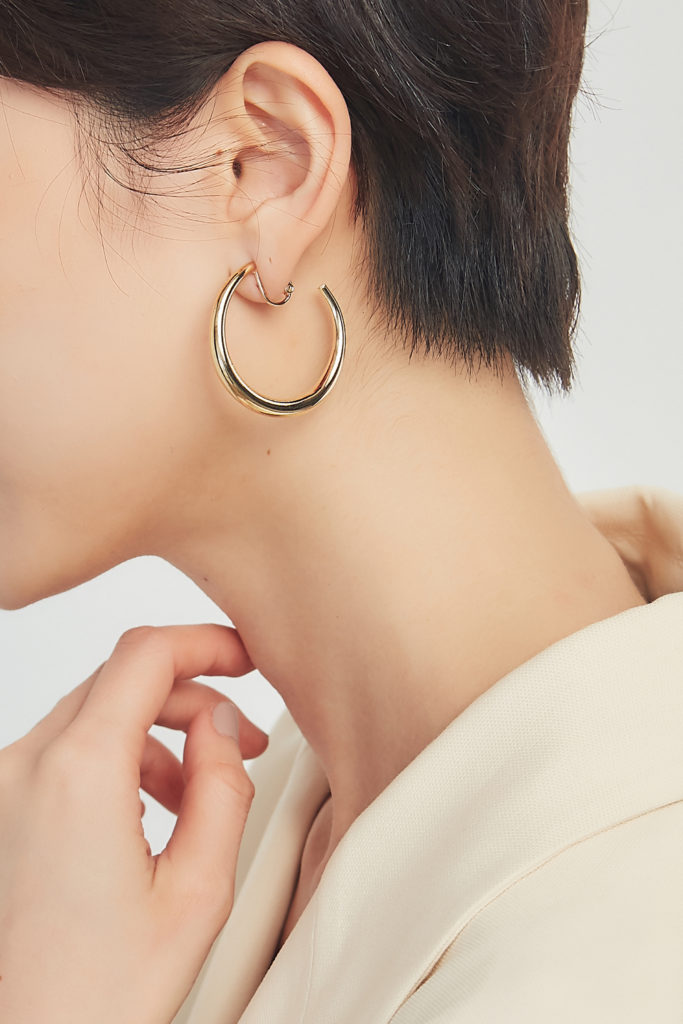 Eco安珂飾品,韓國耳環,夾式耳環,圓圈耳環,圈圈耳環,C圈耳環,C圈夾式耳環,大圈耳環