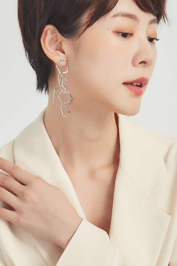 Eco安珂飾品，韓國耳環，幾何耳環，大耳環