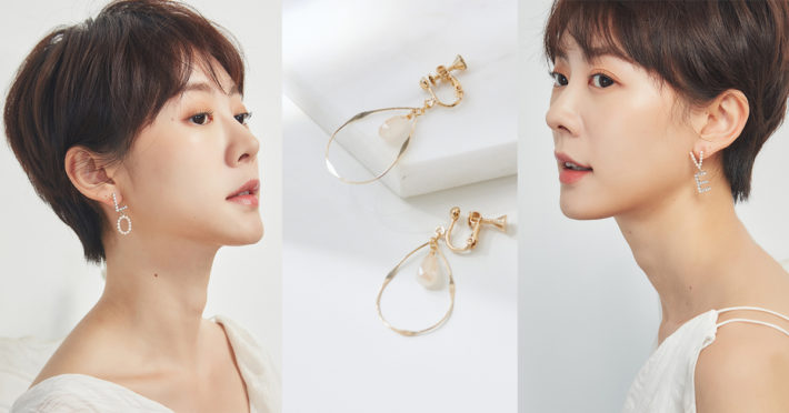 Eco安珂飾品，韓國耳環，夾式耳環，新品上市，字母耳環，LOVE耳環，情人節