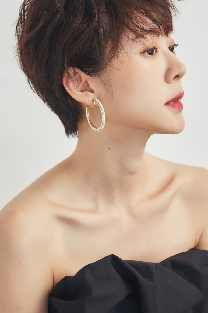 Eco安珂飾品,韓國耳環,夾式耳環,圓圈耳環,C圈耳環,珍珠耳環