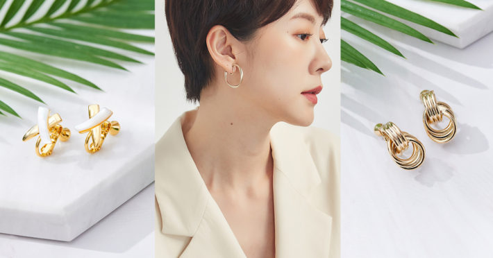 Eco安珂飾品，韓國耳環，夾式耳環，貼耳耳環，圈圈耳環