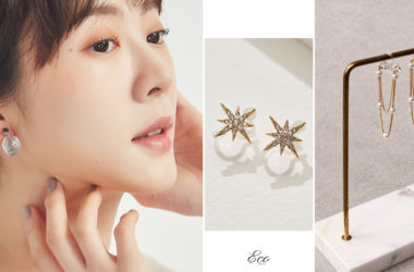 Eco安珂飾品，韓國耳環，夾式耳環，小耳環，花朵耳環，垂墜耳環