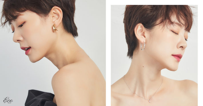 Eco安珂飾品，韓國耳環，夾式耳環，圓圈耳環，C圈耳環，圈圈耳環