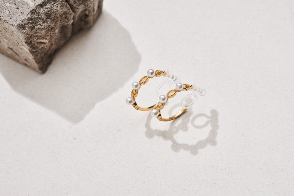 Eco安珂飾品，韓國耳環，夾式耳環，珍珠耳環，C圈耳環