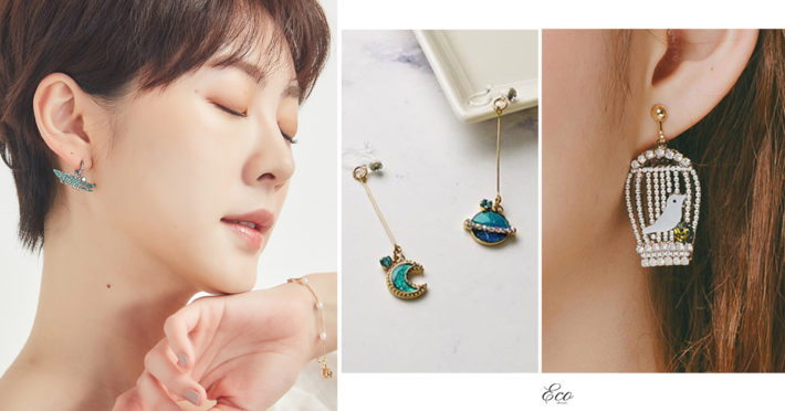 Eco安珂飾品，韓國耳環，夾式耳環，童趣耳環