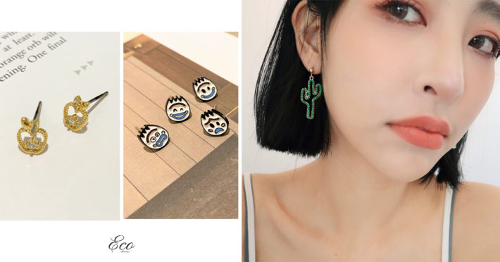 Eco安珂飾品，韓國耳環，夾式耳環，童趣耳環