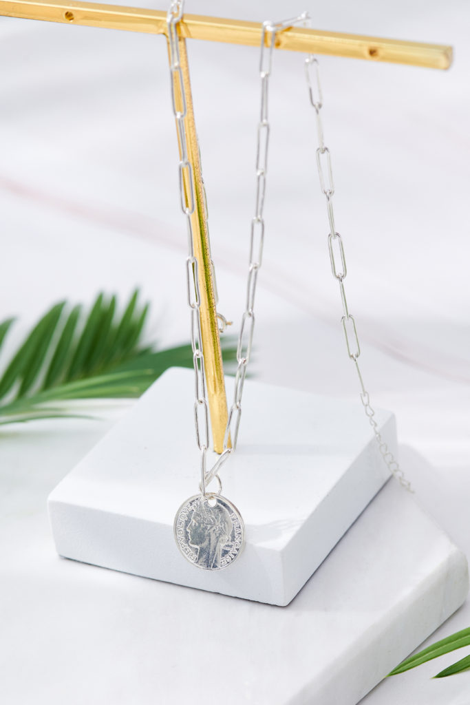 Eco安珂飾品，韓國飾品，925純銀飾品，925純銀項鍊，錢幣項鍊