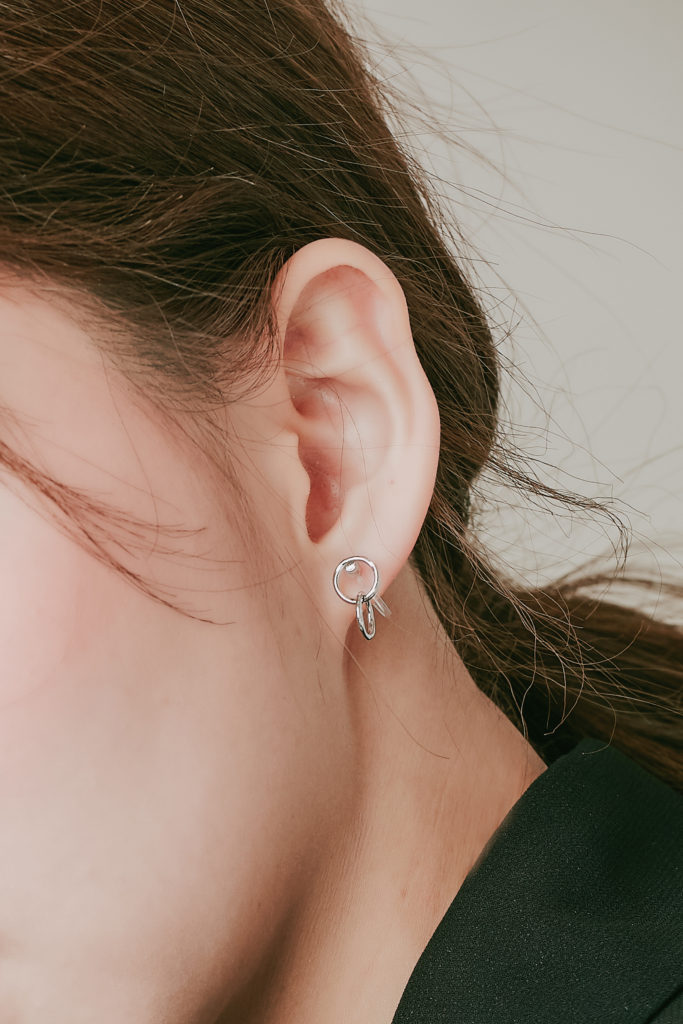 Eco安珂飾品,韓國飾品,韓國耳環,耳夾式耳環,幾何耳環,小耳環,圓圈耳環,圈圈耳環