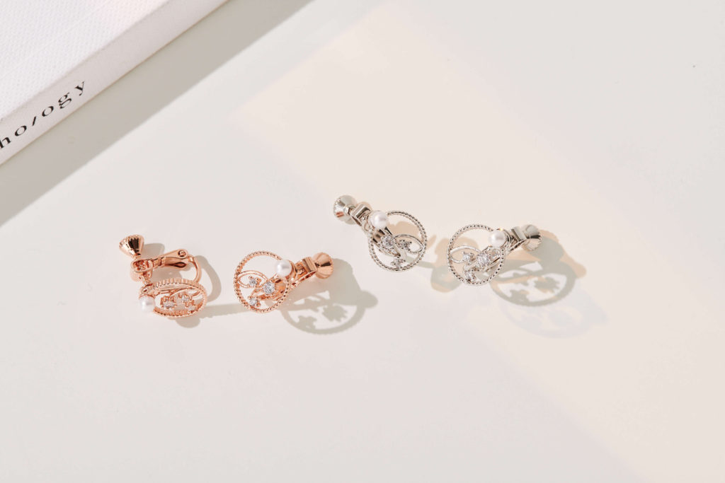 Eco安珂飾品,韓國耳環,夾式耳環,玫瑰金飾品,玫瑰金耳環,貼耳耳環,鑲鑽耳環,珍珠耳環