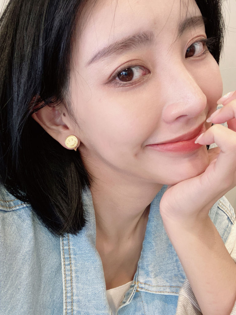 Eco安珂飾品，韓國耳環，夾式耳環，珍珠耳環，笑臉耳環，微笑耳環