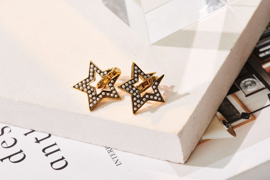 Eco安珂飾品，韓國耳環，夾式耳環，珍珠耳環，星星耳環